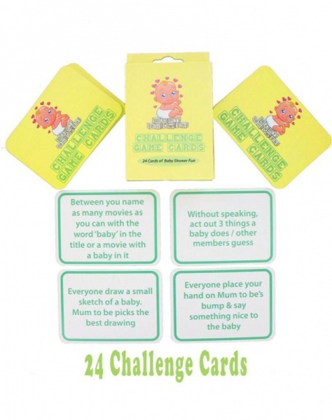 Baby Shower Challenge Game Cards